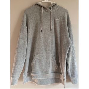 Hollister Oversized Fleece Embroidered Logo Hoodie